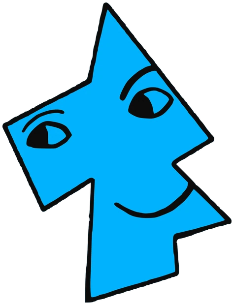 Codorniz, Tata #0013: a cyan Tareco Tata, hand-drawn by Marcelo and Noel Morera (Tata 1000 Faces)