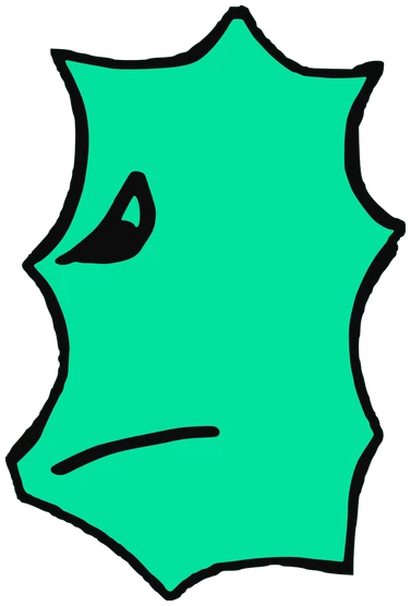 Sypko, Tata #0016: a green Star Tata, hand-drawn by Marcelo and Noel Morera (Tata 1000 Faces)
