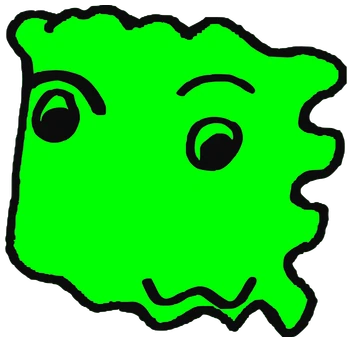 Edel, Tata #0028: a bright green Latinx Tata, hand-drawn by Marcelo and Noel Morera (Tata 1000 Faces)