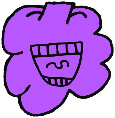 Silvio, Tata #0029: a purple Latinx Tata, hand-drawn by Marcelo and Noel Morera (Tata 1000 Faces)