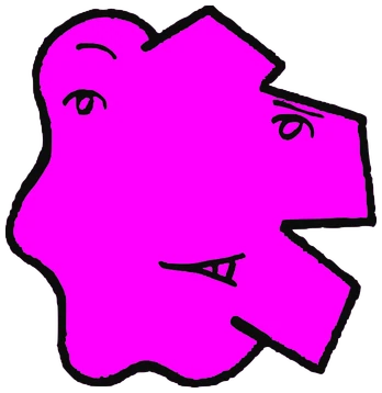 Bagie, Tata #0033: a pink Tareco Tata, hand-drawn by Marcelo and Noel Morera (Tata 1000 Faces)