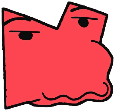 Chancleto, Tata #0035: a red Latinx Tata, hand-drawn by Marcelo and Noel Morera (Tata 1000 Faces)