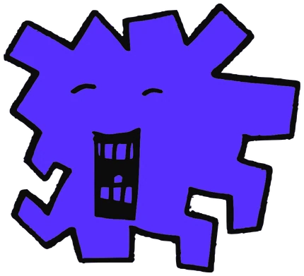 Choww, Tata #0041: a purple Tareco Tata, hand-drawn by Marcelo and Noel Morera (Tata 1000 Faces)