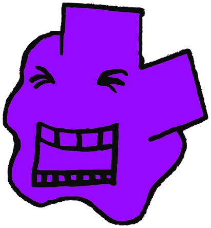 Freb, Tata #0042: a purple Latinx Tata, hand-drawn by Marcelo and Noel Morera (Tata 1000 Faces)
