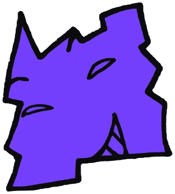 Coolaf, Tata #0049: a purple Tareco Tata, hand-drawn by Marcelo and Noel Morera (Tata 1000 Faces)