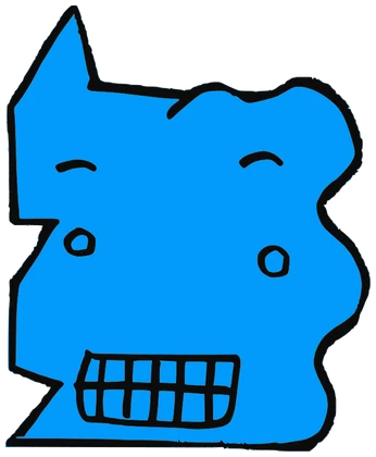 Cefirot, Tata #0058: a blue Latinx Tata, hand-drawn by Marcelo and Noel Morera (Tata 1000 Faces)
