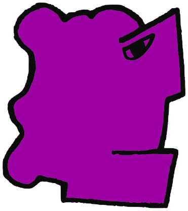 Che, Tata #0061: a purple Latinx Tata, hand-drawn by Marcelo and Noel Morera (Tata 1000 Faces)