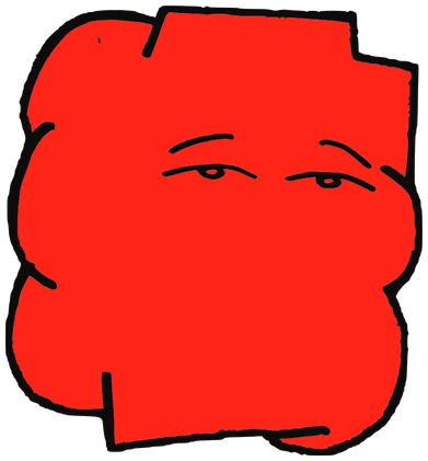 Maradona, Tata #0062: a red Latinx Tata, hand-drawn by Marcelo and Noel Morera (Tata 1000 Faces)