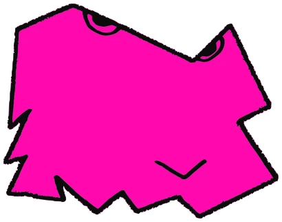 Jokey, Tata #0064: a pink Tareco Tata, hand-drawn by Marcelo and Noel Morera (Tata 1000 Faces)