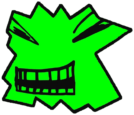 Cucuru, Tata #0074: a green Tareco Tata, hand-drawn by Marcelo and Noel Morera (Tata 1000 Faces)