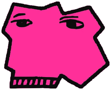Maik, Tata #0081: a pink Tareco Tata, hand-drawn by Marcelo and Noel Morera (Tata 1000 Faces)