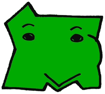 Dididi, Tata #0084: a green Latinx Tata, hand-drawn by Marcelo and Noel Morera (Tata 1000 Faces)