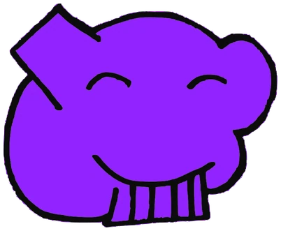 Delen, Tata #0092: a purple Latinx Tata, hand-drawn by Marcelo and Noel Morera (Tata 1000 Faces)
