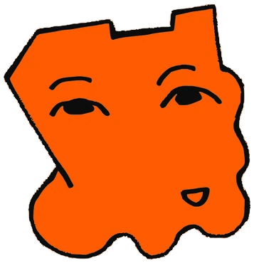 Cerze, Tata #0095: a orange Latinx Tata, hand-drawn by Marcelo and Noel Morera (Tata 1000 Faces)