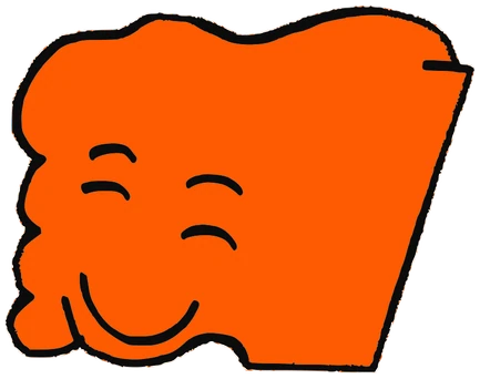 Dunas, Tata #0102: a orange Latinx Tata, hand-drawn by Marcelo and Noel Morera (Tata 1000 Faces)