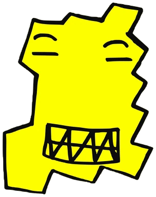 Elmo, Tata #0116: a yellow Latinx Tata, hand-drawn by Marcelo and Noel Morera (Tata 1000 Faces)