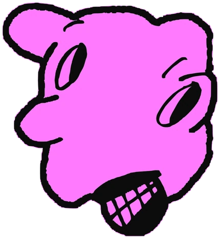 Barbosa, Tata #0131: a pink Amoeba Tata, hand-drawn by Marcelo and Noel Morera (Tata 1000 Faces)