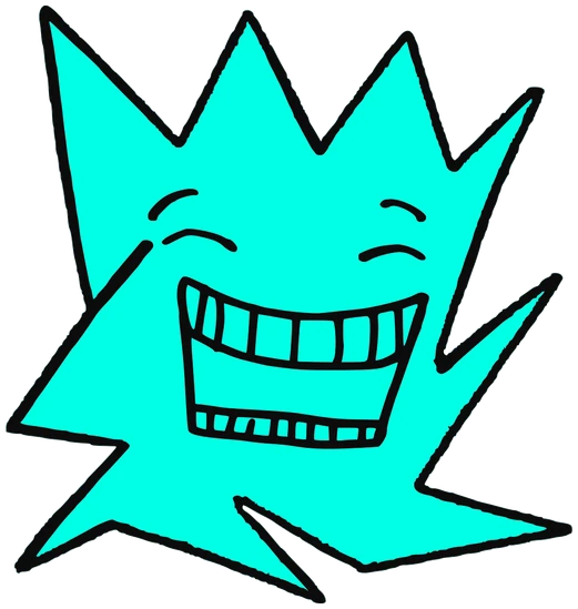 Frankol, Tata #0134: a blue Star Tata, hand-drawn by Marcelo and Noel Morera (Tata 1000 Faces)