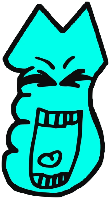 Farrok, Tata #0135: a blue Latinx Tata, hand-drawn by Marcelo and Noel Morera (Tata 1000 Faces)