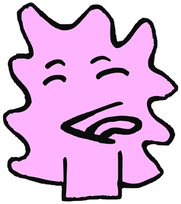 Carton, Tata #0144: a pink Latinx Tata, hand-drawn by Marcelo and Noel Morera (Tata 1000 Faces)