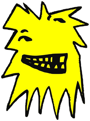 Firulin, Tata #0155: a yellow Star Tata, hand-drawn by Marcelo and Noel Morera (Tata 1000 Faces)