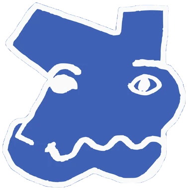Fakito, Tata #0160: a blue Latinx Tata, hand-drawn by Marcelo and Noel Morera (Tata 1000 Faces)