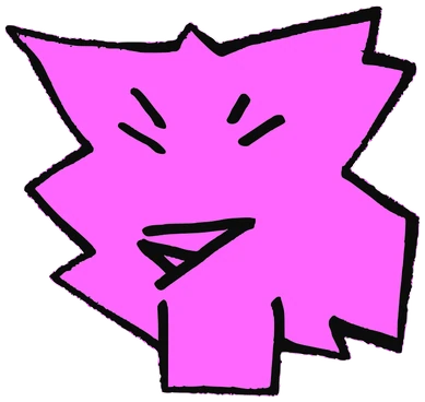 Borrin, Tata #0164: a pink Latinx Tata, hand-drawn by Marcelo and Noel Morera (Tata 1000 Faces)
