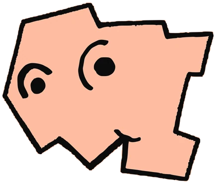 Princess, Tata #0174: a peach Tareco Tata, hand-drawn by Marcelo and Noel Morera (Tata 1000 Faces)