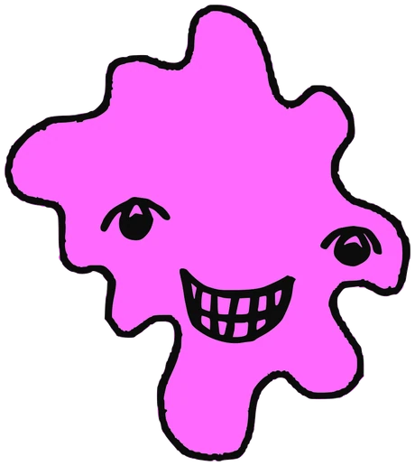 Marikita, Tata #0179: a pink Amoeba Tata, hand-drawn by Marcelo and Noel Morera (Tata 1000 Faces)