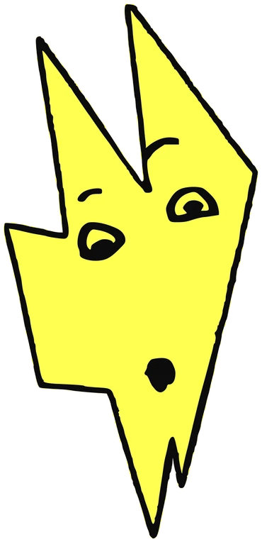 HGE, Tata #0181: a yellow Star Tata, hand-drawn by Marcelo and Noel Morera (Tata 1000 Faces)