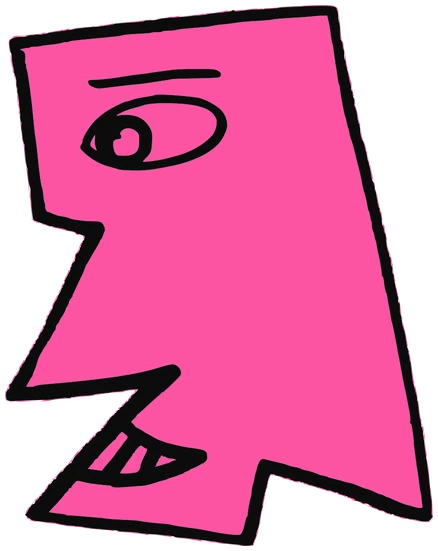 Flako, Tata #0182: a pink Latinx Tata, hand-drawn by Marcelo and Noel Morera (Tata 1000 Faces)