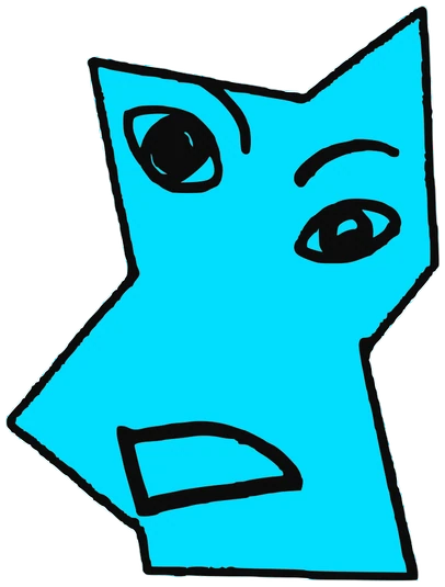 Pendejo, Tata #0193: a blue Tareco Tata, hand-drawn by Marcelo and Noel Morera (Tata 1000 Faces)