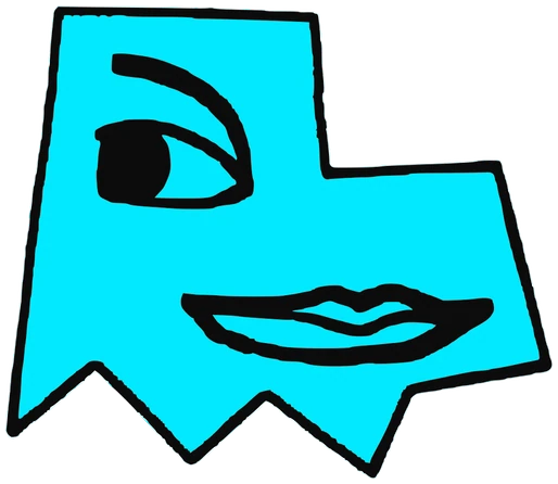 Zendaya, Tata #0199: a blue Amoeba Tata, hand-drawn by Marcelo and Noel Morera (Tata 1000 Faces)