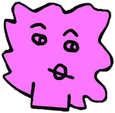 Taki Taki, Tata #0210: a pink Latinx Tata, hand-drawn by Marcelo and Noel Morera (Tata 1000 Faces)