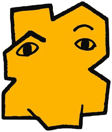 Mephisto, Tata #0211: a orange Tareco Tata, hand-drawn by Marcelo and Noel Morera (Tata 1000 Faces)