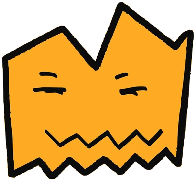 Tom, Tata #0215: a orange Tareco Tata, hand-drawn by Marcelo and Noel Morera (Tata 1000 Faces)
