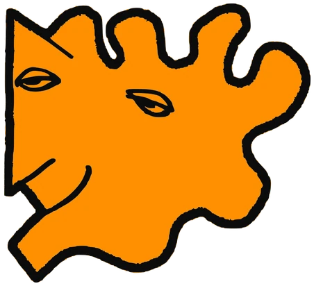 Hijo, Tata #0216: a orange Latinx Tata, hand-drawn by Marcelo and Noel Morera (Tata 1000 Faces)