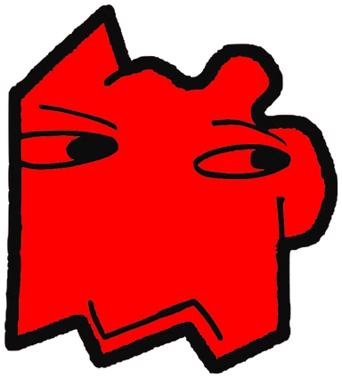 Hamison, Tata #0218: a red Latinx Tata, hand-drawn by Marcelo and Noel Morera (Tata 1000 Faces)