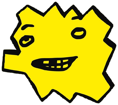 Ektor, Tata #0219: a yellow Tareco Tata, hand-drawn by Marcelo and Noel Morera (Tata 1000 Faces)