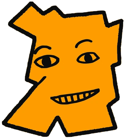 Hofin, Tata #0221: a orange Tareco Tata, hand-drawn by Marcelo and Noel Morera (Tata 1000 Faces)