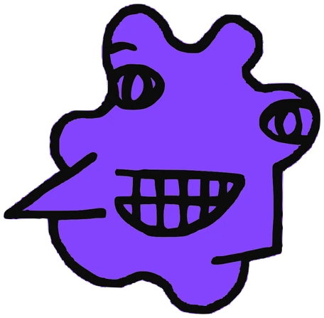 Easpo, Tata #0233: a purple Latinx Tata, hand-drawn by Marcelo and Noel Morera (Tata 1000 Faces)