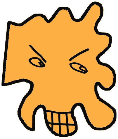 Certif, Tata #0235: a orange Latinx Tata, hand-drawn by Marcelo and Noel Morera (Tata 1000 Faces)