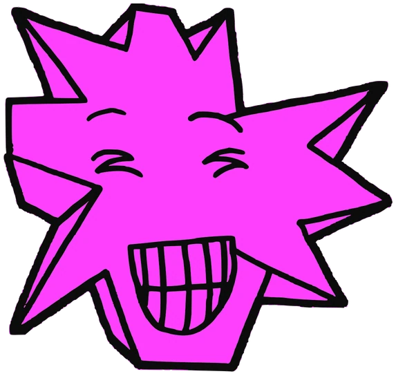 Rick, Tata #0238: a pink Star Tata, hand-drawn by Marcelo and Noel Morera (Tata 1000 Faces)