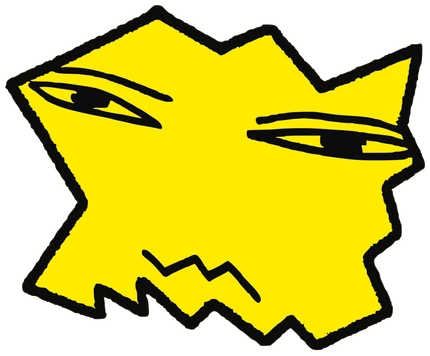 Collider, Tata #0242: a yellow Tareco Tata, hand-drawn by Marcelo and Noel Morera (Tata 1000 Faces)
