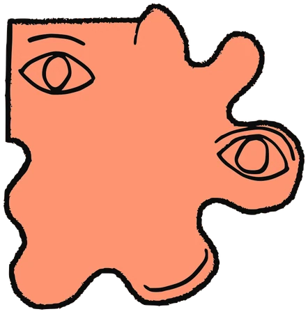 Opera, Tata #0268: a dark ham Latinx Tata, hand-drawn by Marcelo and Noel Morera (Tata 1000 Faces)