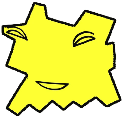 Jaleex, Tata #0270: a yellow Tareco Tata, hand-drawn by Marcelo and Noel Morera (Tata 1000 Faces)
