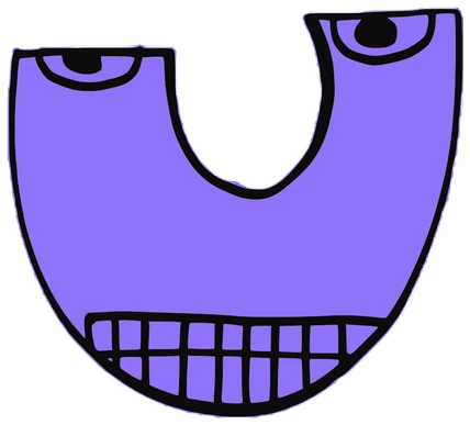Lanadiel, Tata #0271: a purple Latinx Tata, hand-drawn by Marcelo and Noel Morera (Tata 1000 Faces)