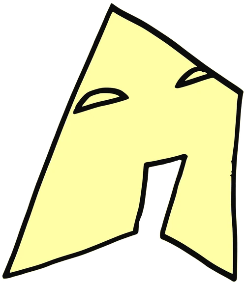 Aaar, Tata #0273: a light yellow Tareco Tata, hand-drawn by Marcelo and Noel Morera (Tata 1000 Faces)