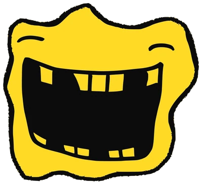 Jappu, Tata #0274: a yellow Amoeba Tata, hand-drawn by Marcelo and Noel Morera (Tata 1000 Faces)