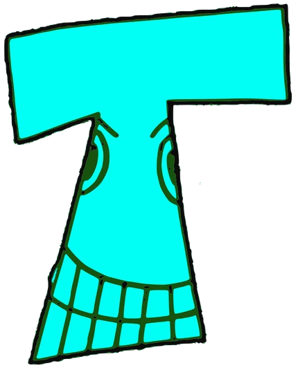 Bluu, Tata #0279: a cyan Tareco Tata, hand-drawn by Marcelo and Noel Morera (Tata 1000 Faces)